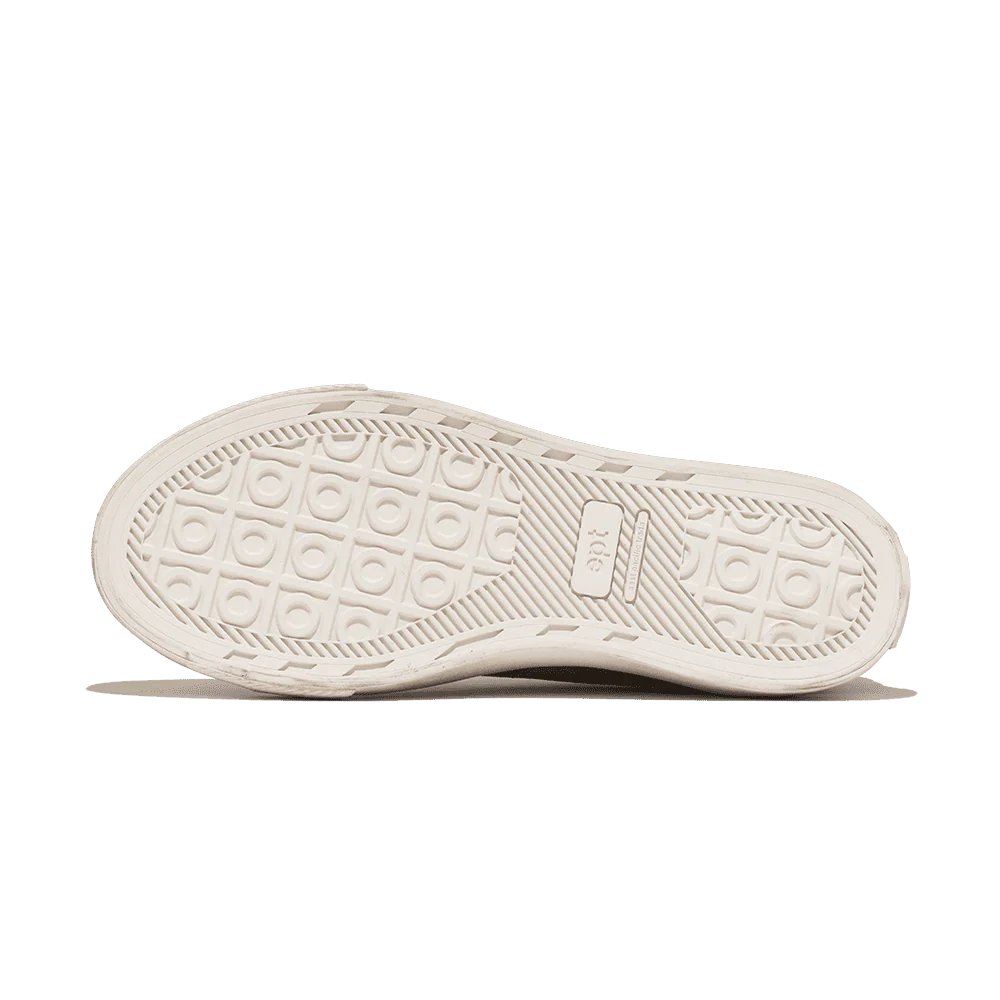 White shoe sole with pattern on a white background