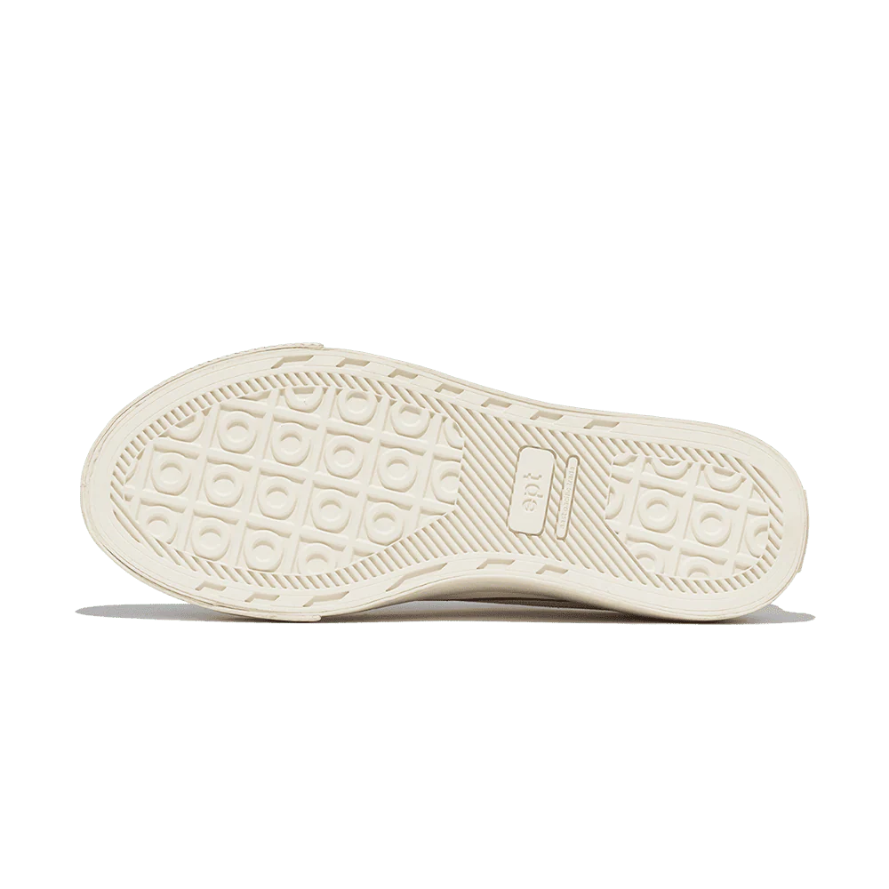 White sneaker sole with pattern on a white background