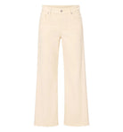 Beige wide-leg pants on a white background