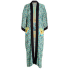 Decorative kimono with intricate patterns on a white background