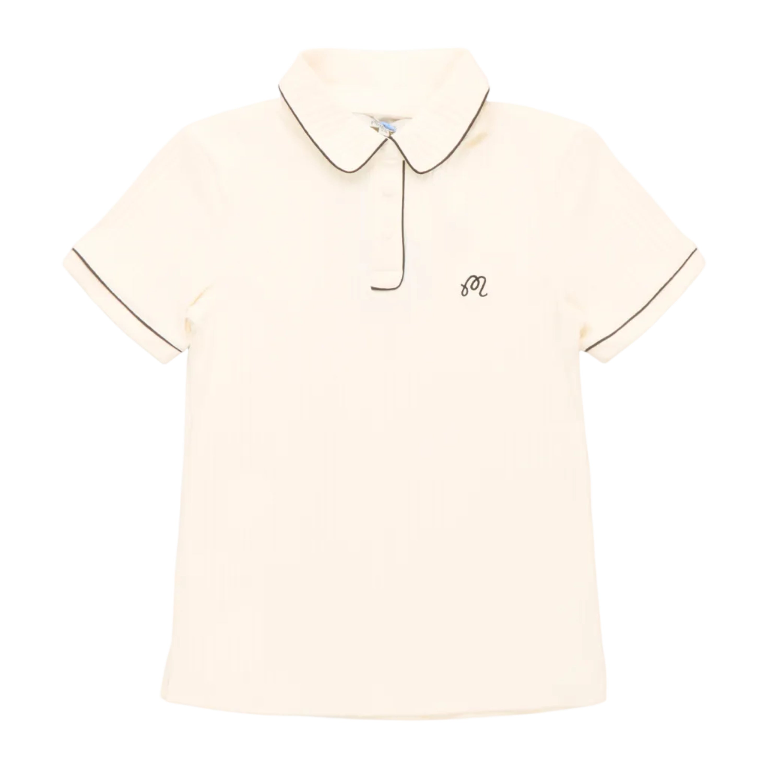 Ivory polo on a white background