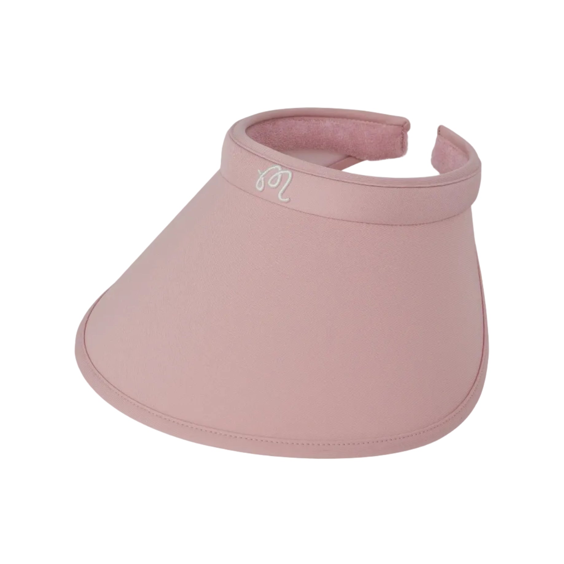 Pink visor on a white background