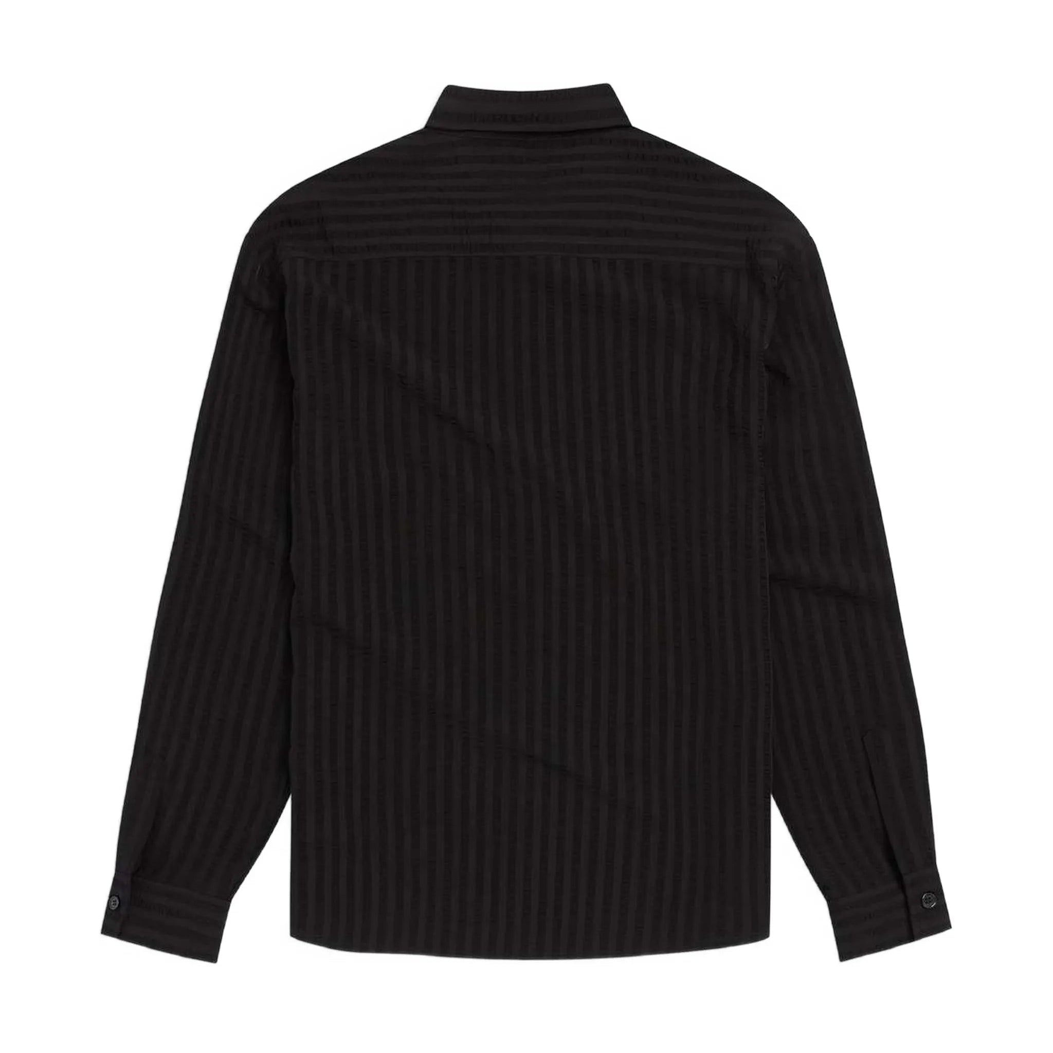 Black long-sleeve shirt on a white background