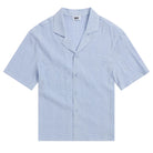 Light blue short-sleeve shirt on a white background