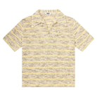 Yellow and beige striped shirt on a white background