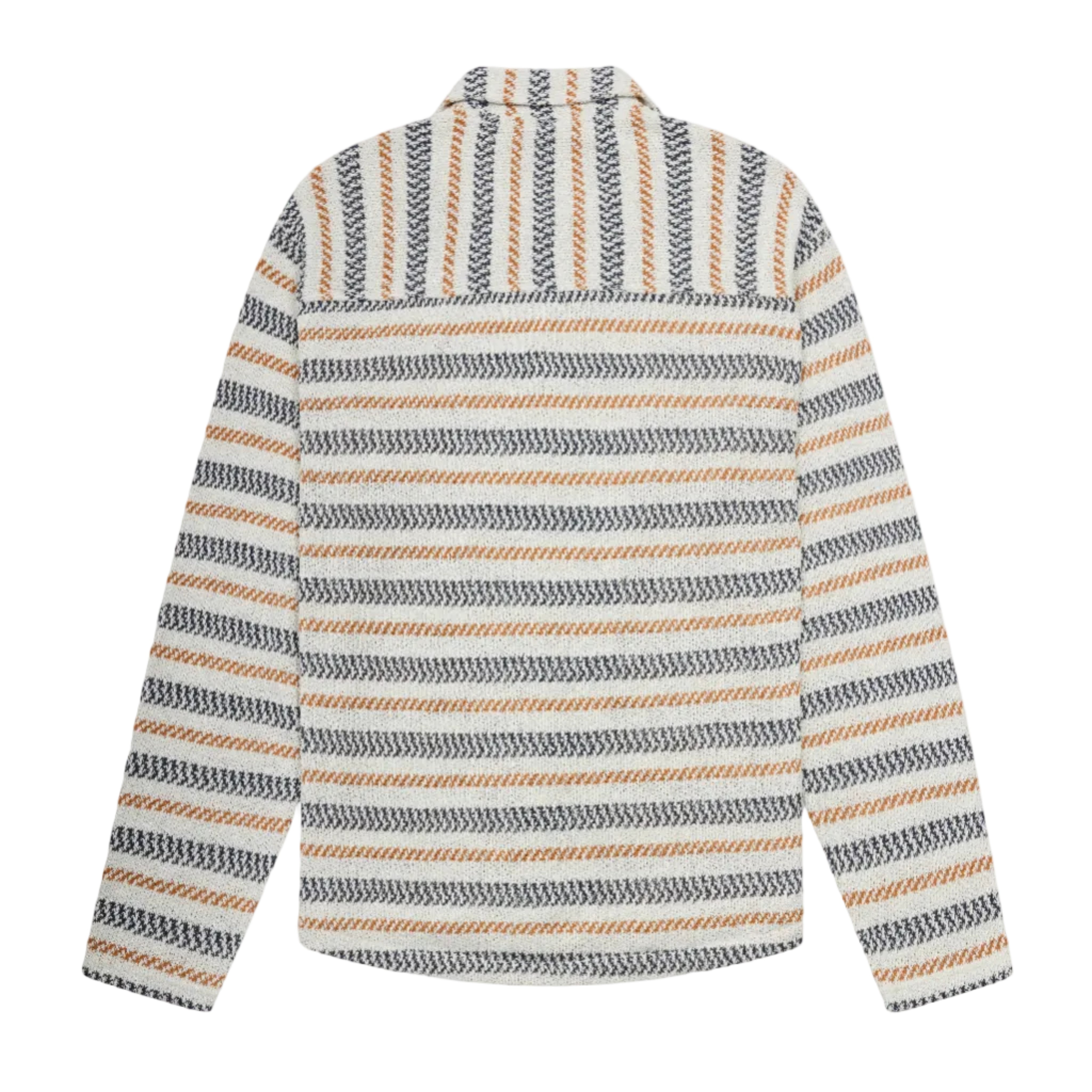 Striped sweater with a pattern on a white background