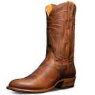 Brown cowboy boots on a white background