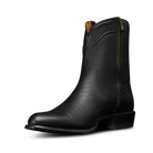 Black boot on a white background