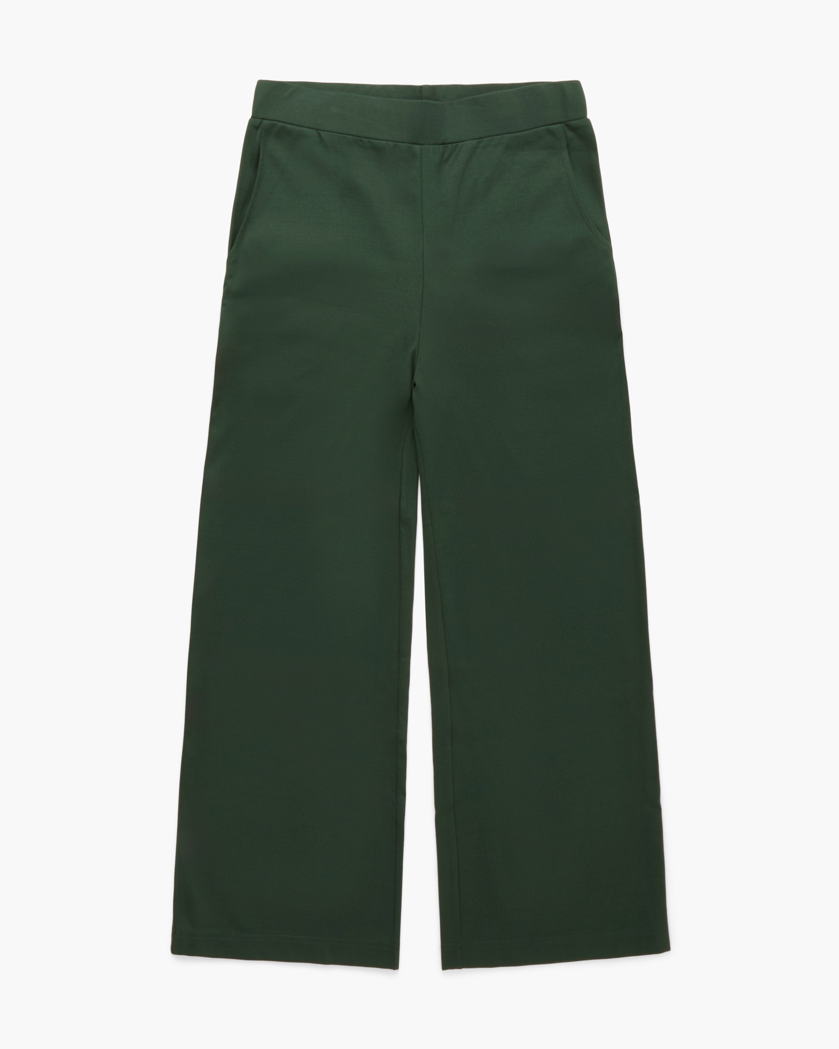 Green pants on a white background