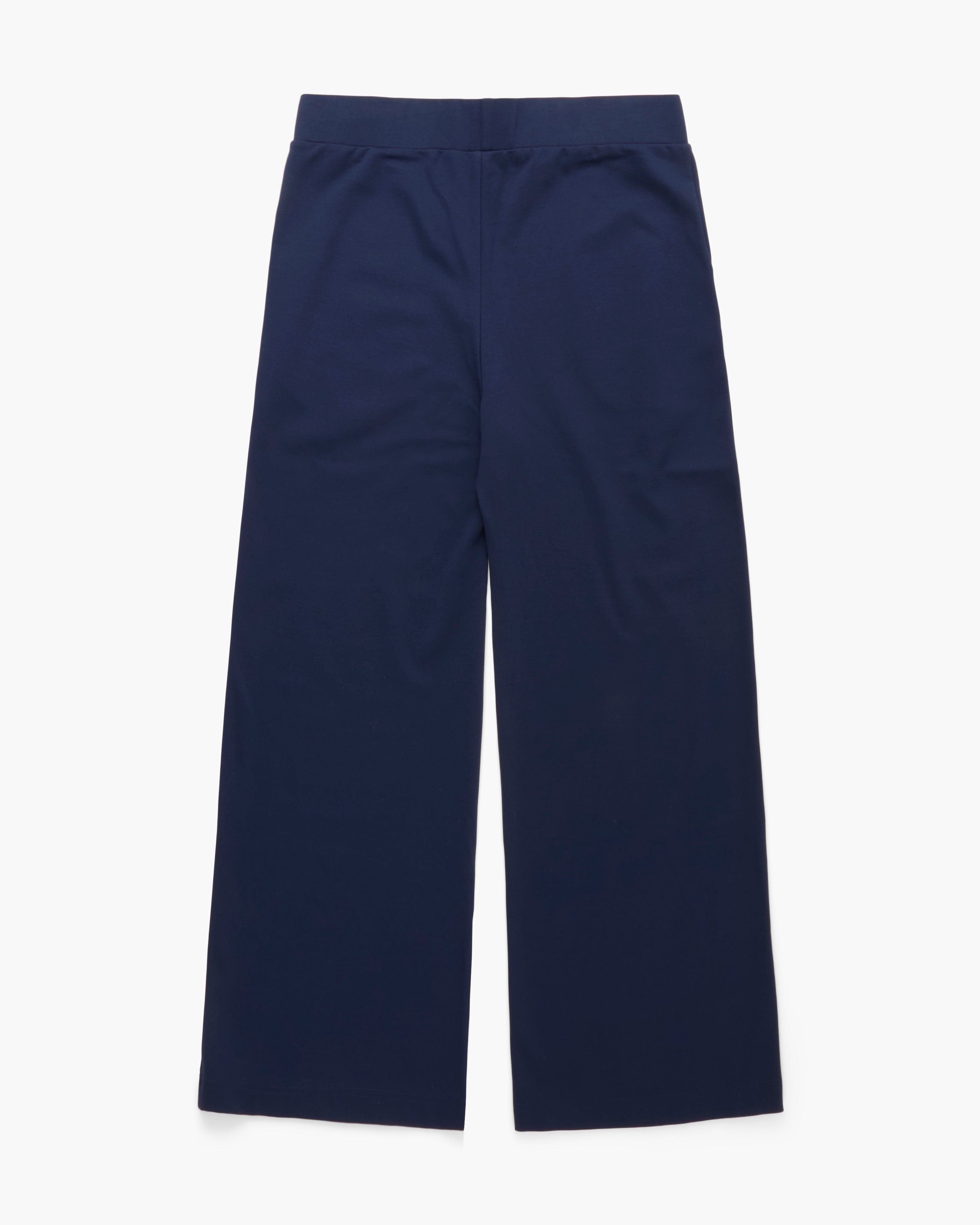 Navy blue pants on a white background