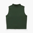 Green sleeveless top on a white background