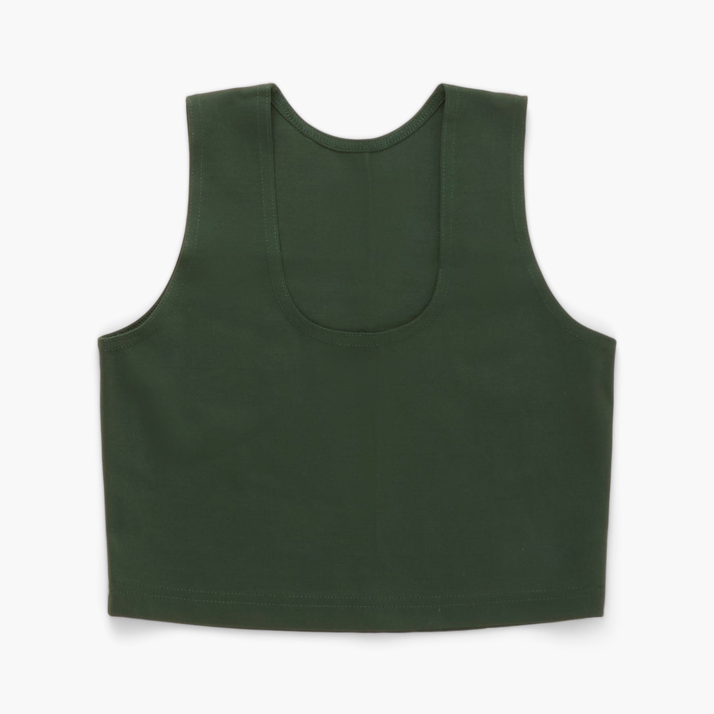 Green tank top on a white background