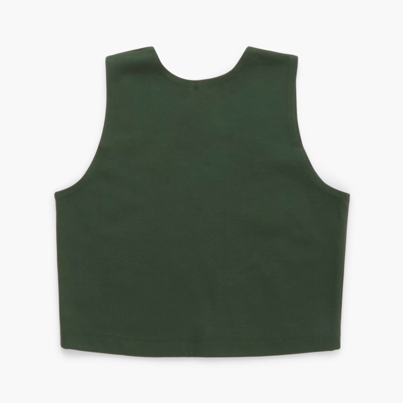Green tank top on a white background