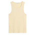 Beige tank top on a light gray background