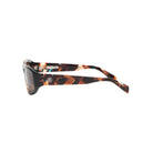 Sunglasses with tortoiseshell frame on a white background
