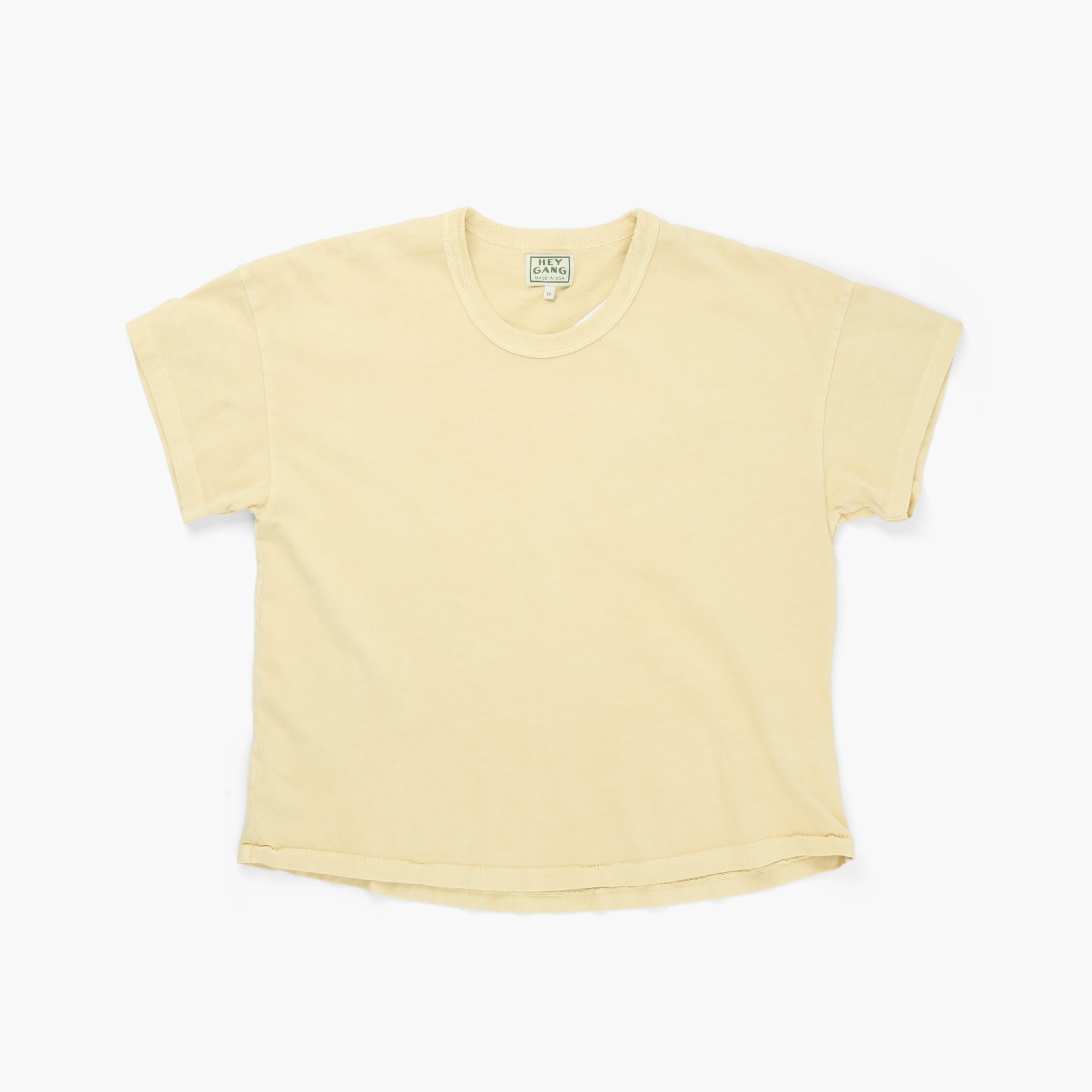 Yellow t-shirt on a white background.