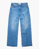 Light blue denim jeans with a straight-leg fit, shown flat against a clean white background.