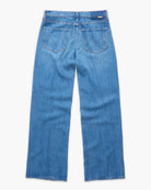Blue denim jeans shown from the back, featuring a straight-leg fit and classic pocket design, photographed against a clean white background.