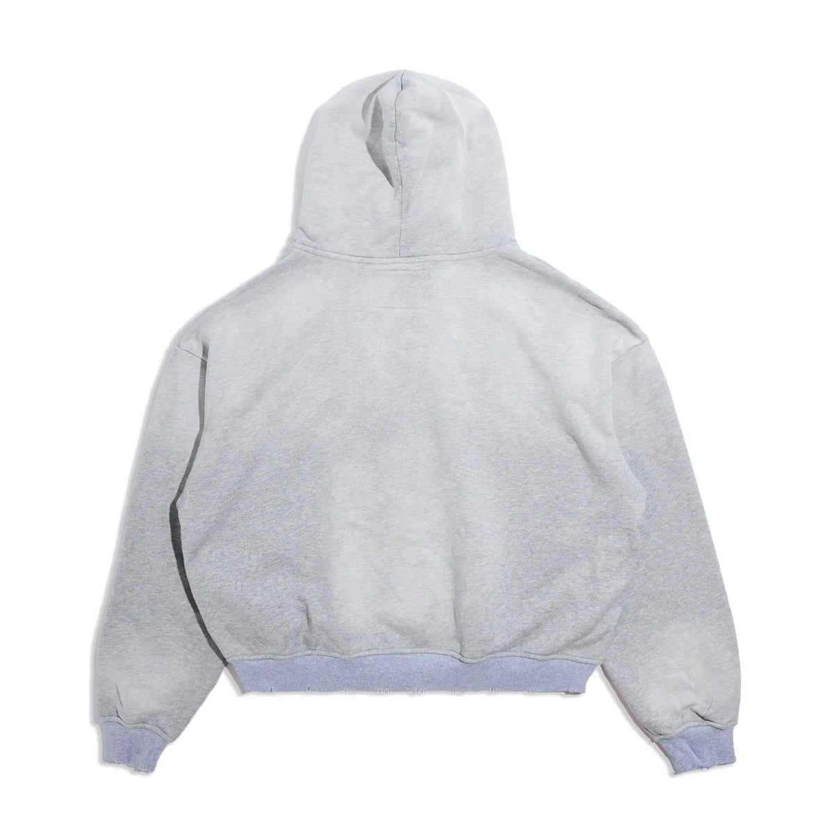 Gray hoodie  on a white background; back view