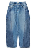 Blue jeans on a white background