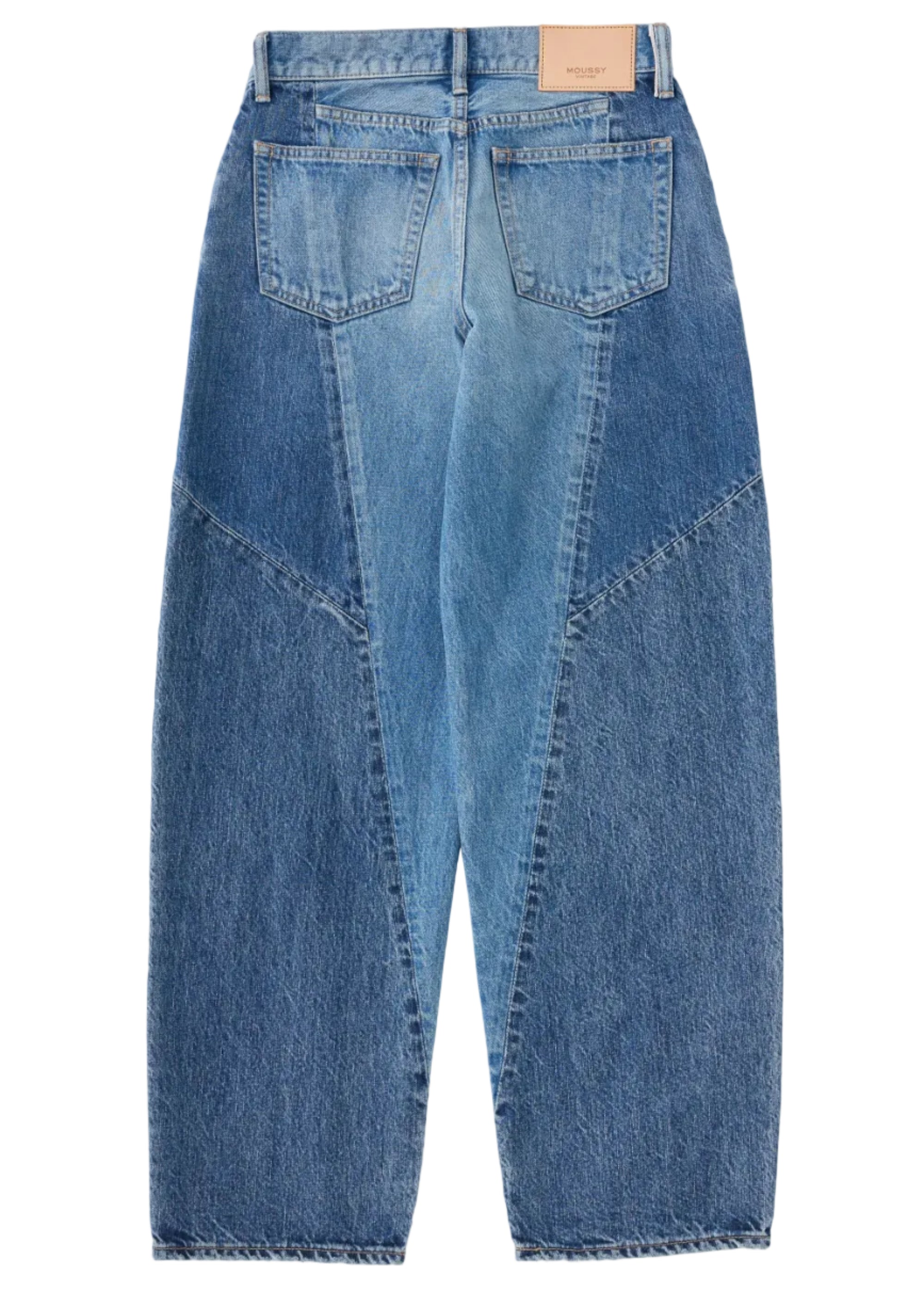 Blue jeans on a white background