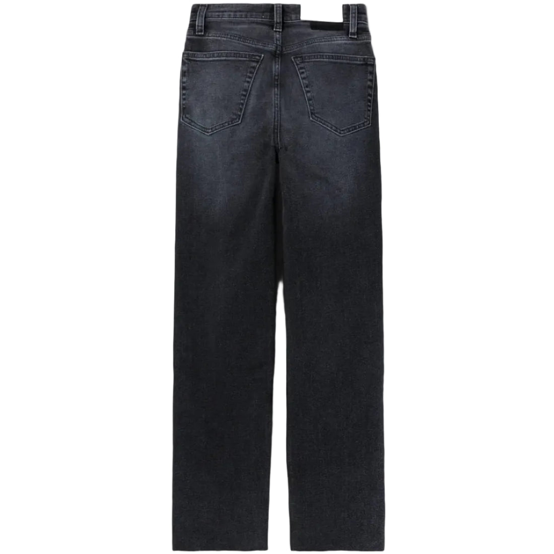 Faded black jeans on a white background