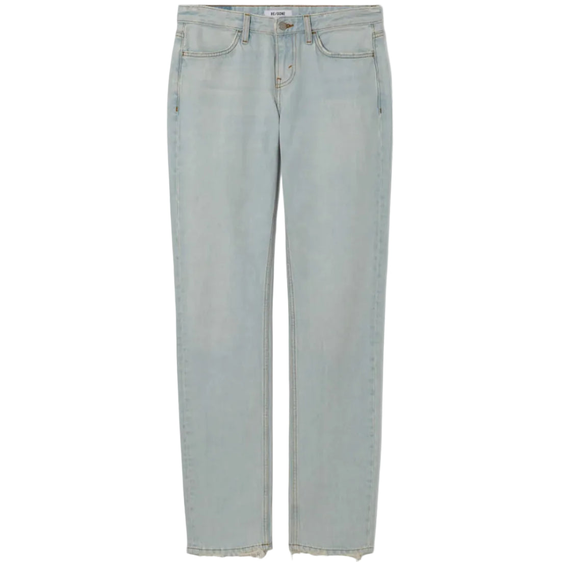 Light blue jeans on a white background