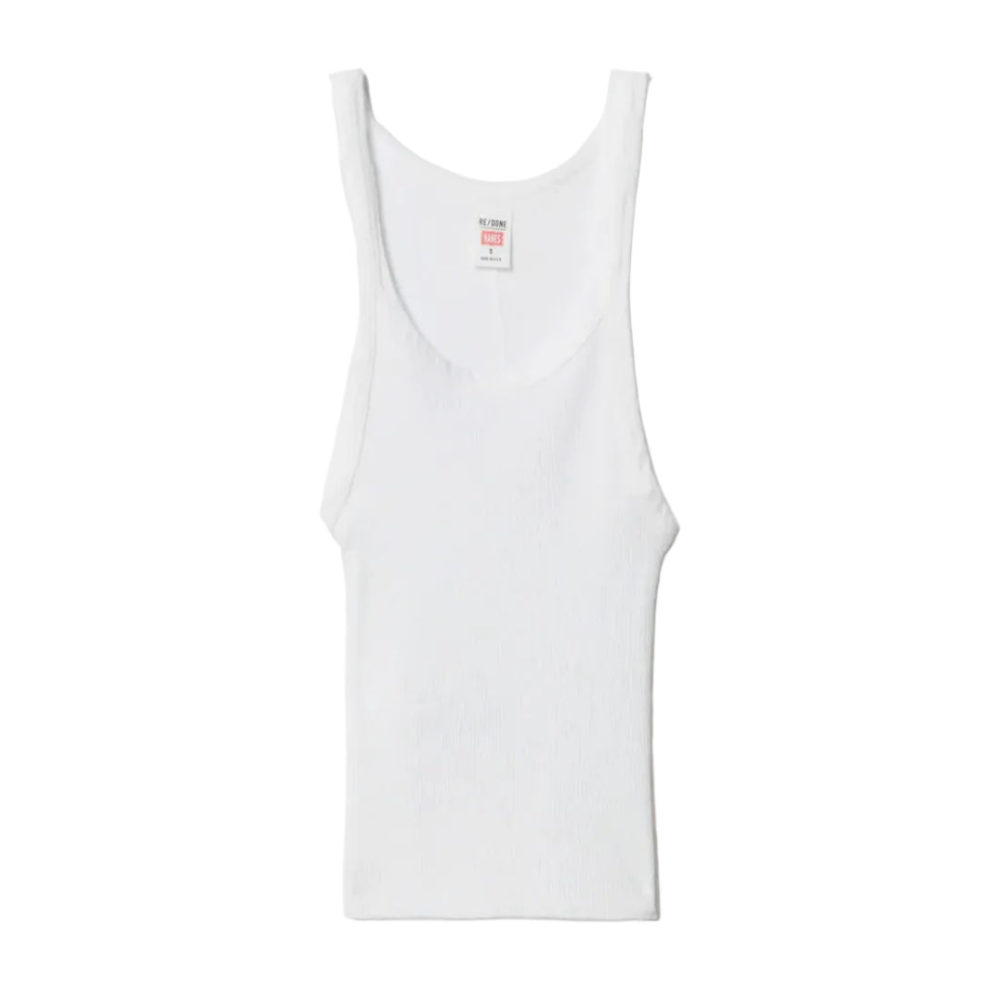 White tank top on a white background
