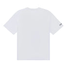 Back of a white t-shirt on a white background