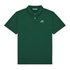 Green polo on a white background