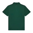 Back view of a green polo on a white background