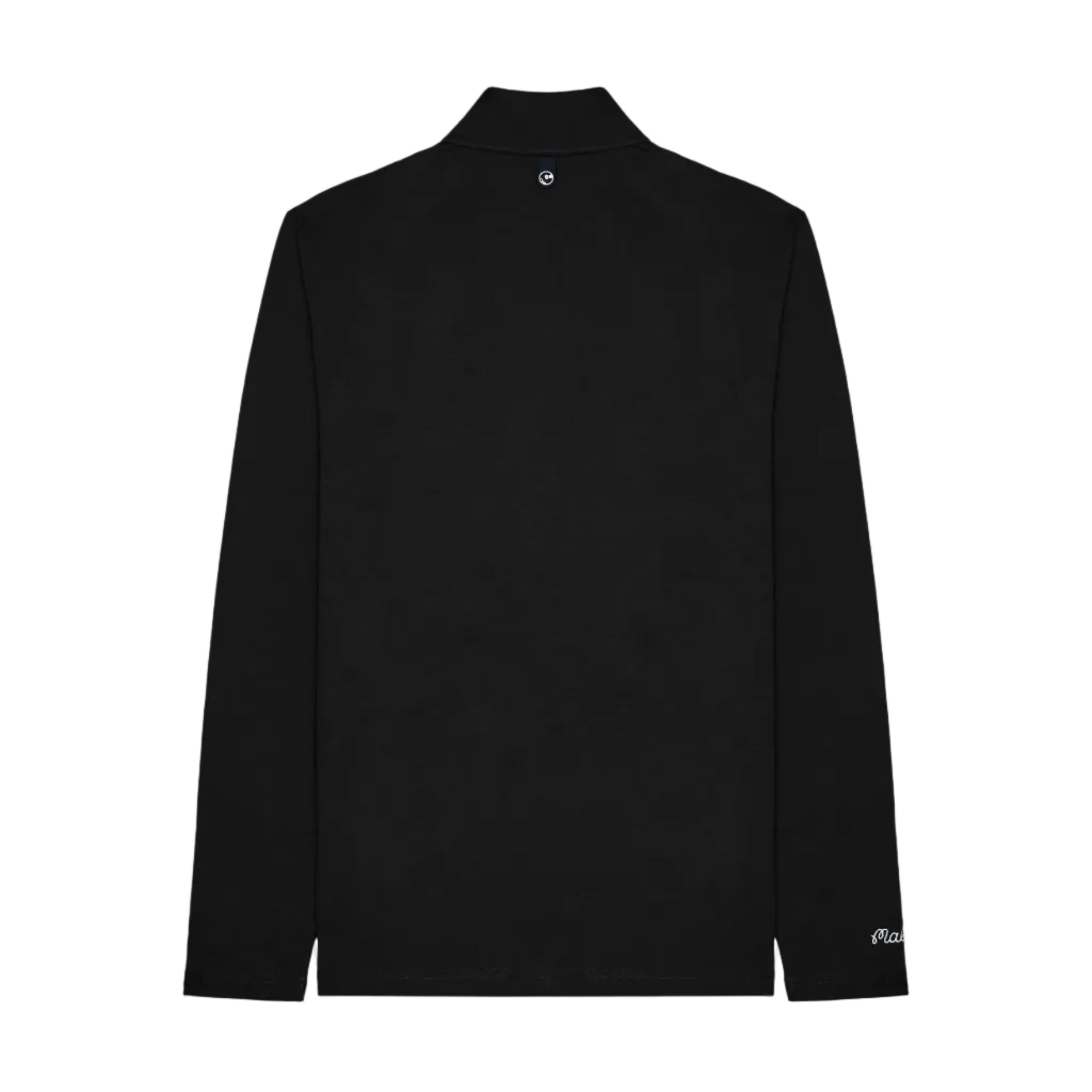 Black long-sleeve jacket on a white background