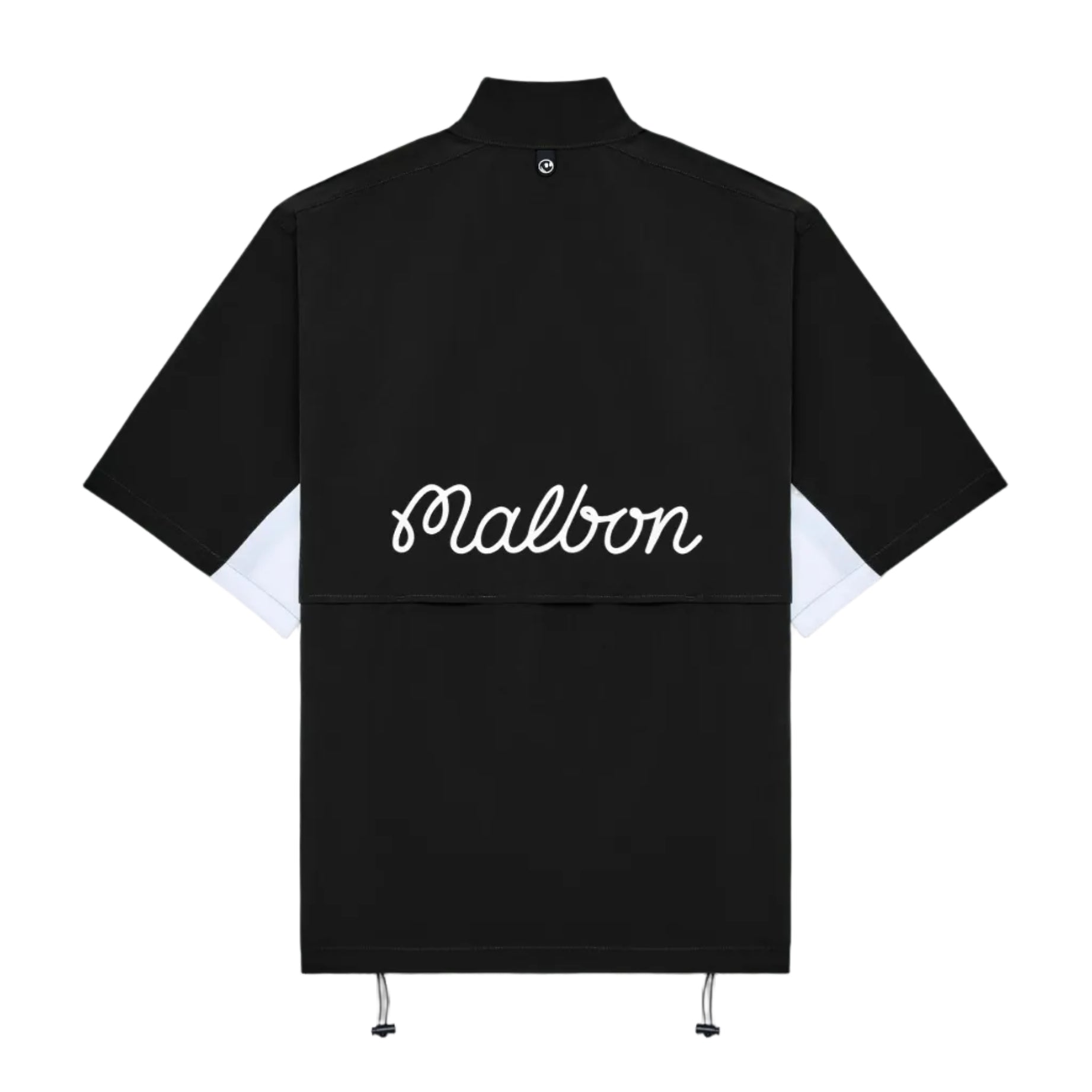 Black jacket with 'Malbon' branding on a white background