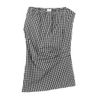 Black and white check asymmetric sleeveless top