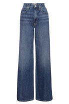 Blue jeans on a white background