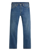 Blue jeans on a white background