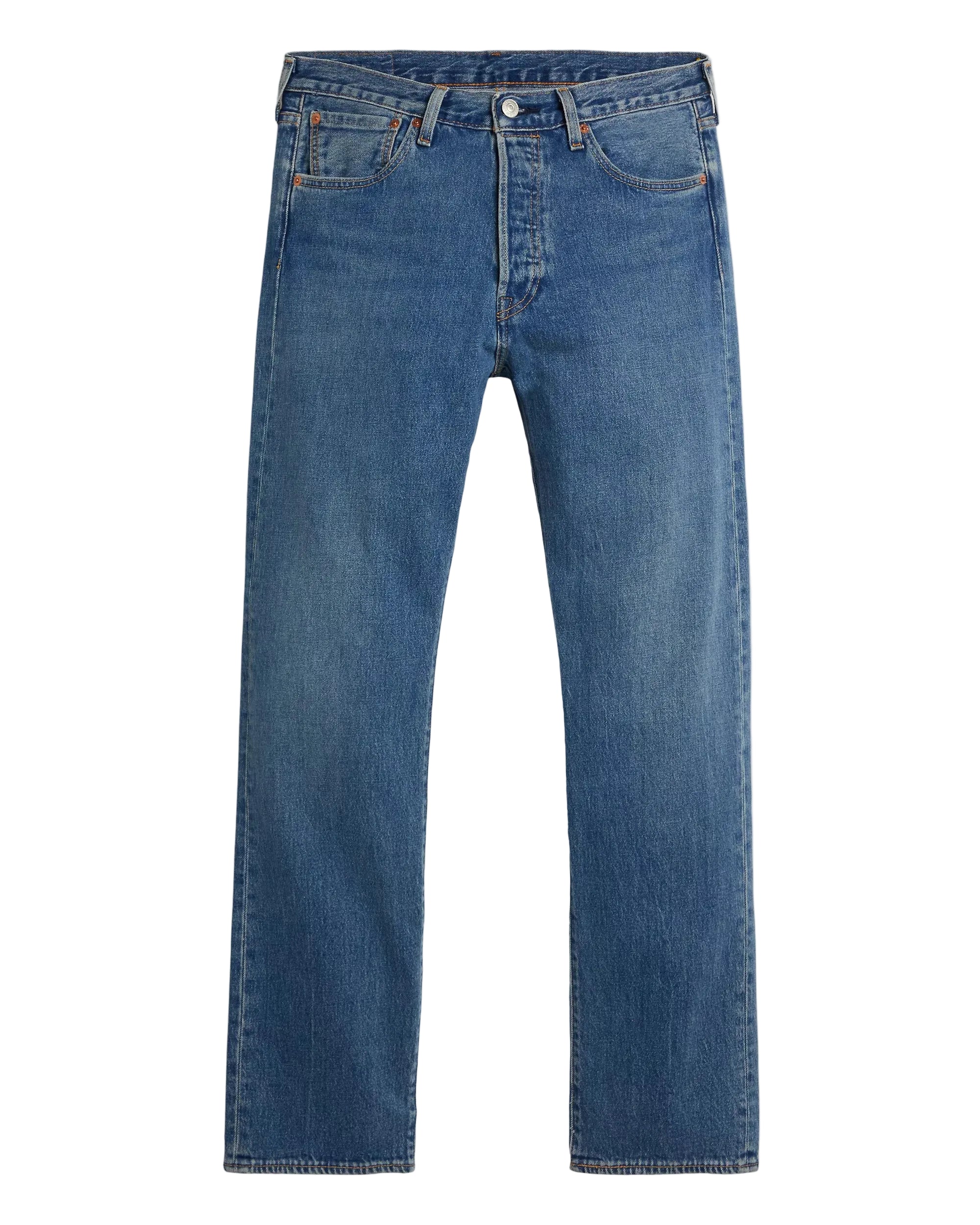 Blue jeans on a white background