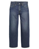 Pair of blue jeans on a white background