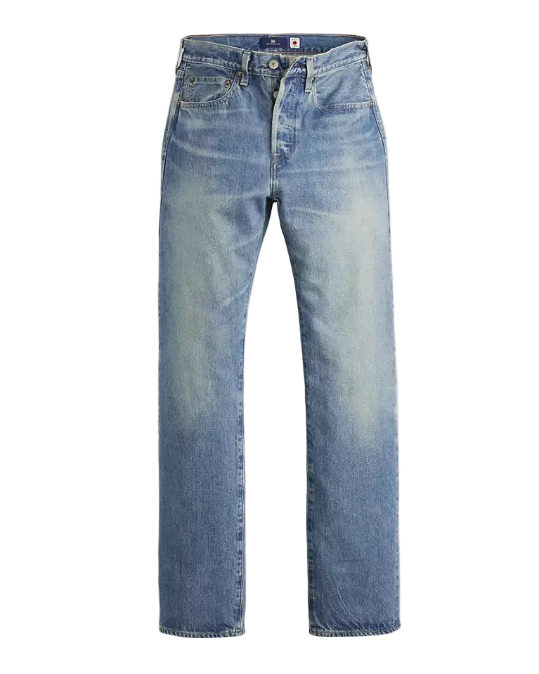 Blue jeans on a white background