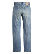 Light blue jeans on a white background