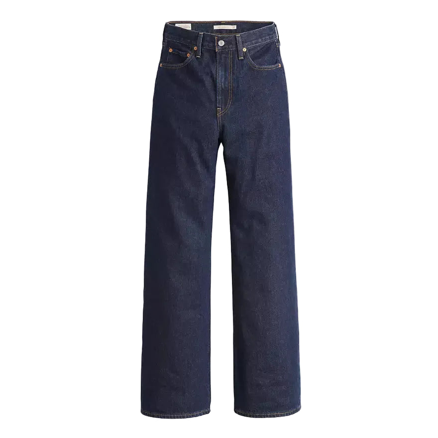 Pair of blue jeans on a white background