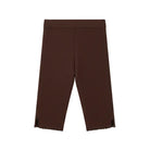 Brown capri leggings on a white background