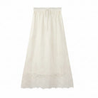 White lace skirt on a white background