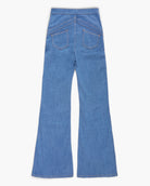 Blue jeans on a white background