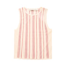 Striped sleeveless top on a white background