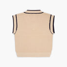 Cream sweater vest on a white background