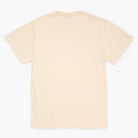 Back view of a cream t-shirt on a white background