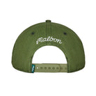 Green cap with 'Malbon' branding on a white background