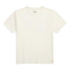 An off-white short-sleeve crewneck t-shirt by Ralph Lauren, shown flat against a solid white background.