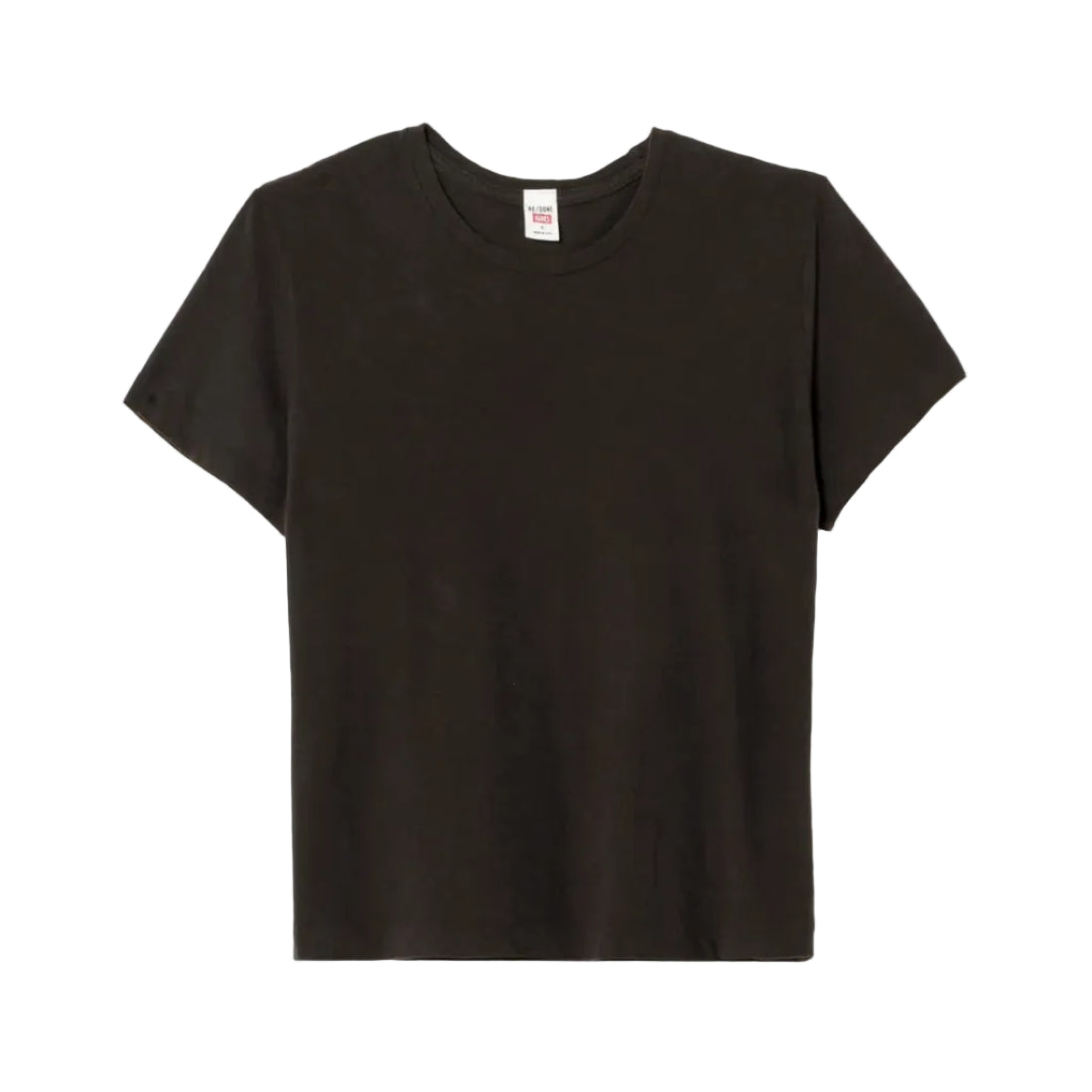 Black t-shirt on a white background